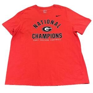 New Nike Georgia Bulldogs 2021 National Champions Shirt Size Men's XXL
